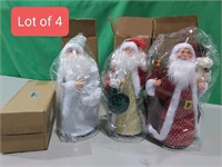 Lot of 4 - Various Style, 360° Santa Figures, [2]