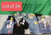 Lot of 24 - Various Style/Colour/Brand/Size Demim