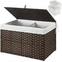 GREENSTELL Storage Basket with Lid, Handwoven