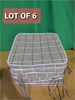 Lot of 6, Extra-Comfortable Soft Seat Cushions Squ