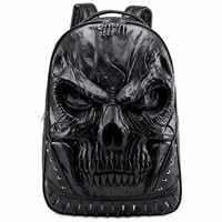 3D PU Leather Skull Backpack - Back Packs Steam