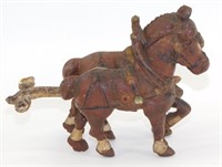 Antique Cast Iron Horse Pair