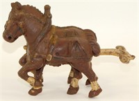 Antique Cast Iron Horse Pair