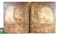 2 cadres imprimés sur bois 20"x25"ch, thème Égypte