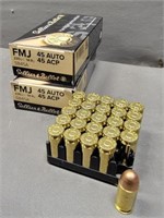 100 Rounds - .45ACP 230gr FMJ - Sellier & Bellot