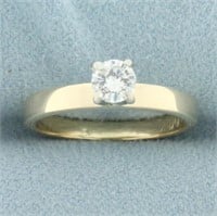 Diamond Solitaire Engagement Ring in 14k Yellow Go