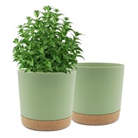 QCQHDU Plant Pots Set of 2 Pack 10 inch,Planters
