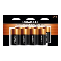 Duracell Coppertop D Batteries, 8 Count Pack, D