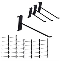 4" Black Gridwall Hooks 32 Pcs With Protective