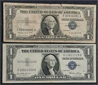 1935-E & 1957-A  $1 Silver Certificates  F & G