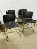 4 black Ikea Burnhard kitchen chairs