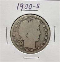 1900-S Silver Barber Half Dollar