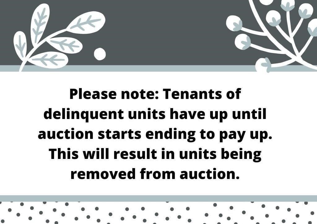 Tenants Can Pay Right Up Until Auction Starts