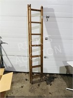 vintage wood extension ladder