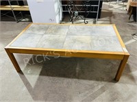 Teak & tile coffee table made in Denmark