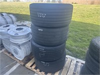 (4) 445/50R22.5 Tires W/ Aluminum Rims