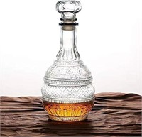 Glass Spirits Decanter  Airtight Stopper  Whiskey