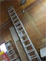 Approximately 28 foot extension ladder