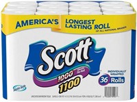 Scott Bath Tissue  1  100 Sheetsper Roll  36 Count