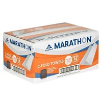 12 Packs of 200  Marathon C-Fold Paper Towels - 24