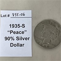 1995-S "Peace" 90% Silver Dollar