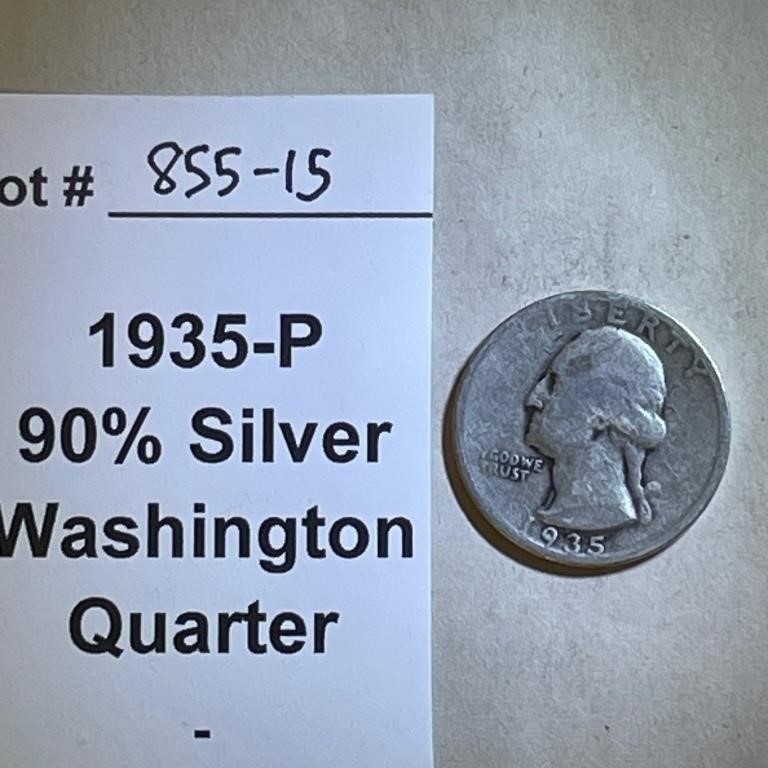 1934-P Quarter, 90% Silver