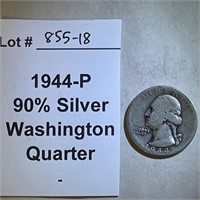 1944-P Quarter, 90% Silver