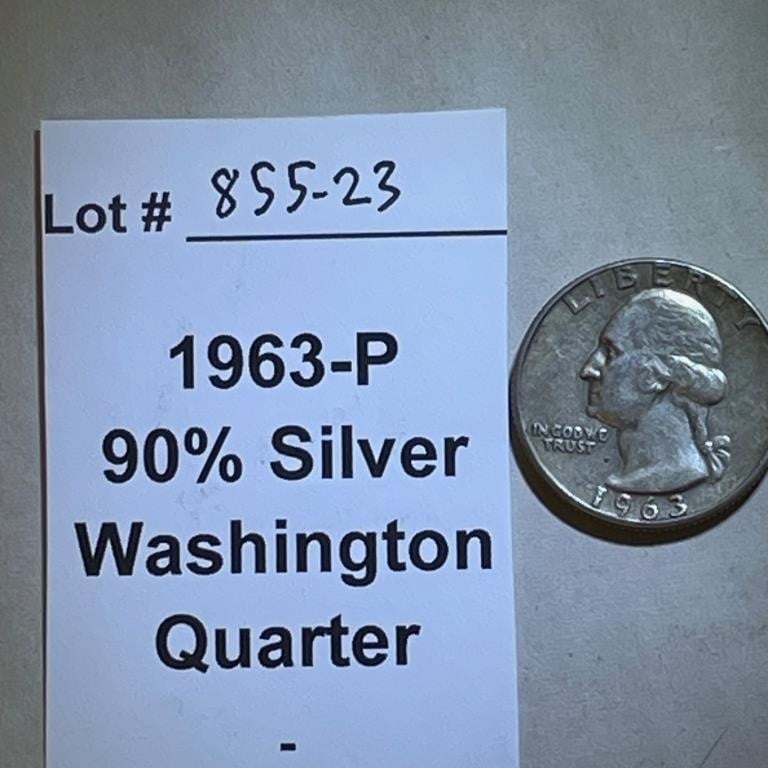 1963-P Quarter, 90% Silver