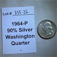 1964-P Quarter, 90% Silver
