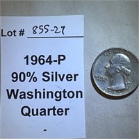 1964-P Quarter, 90% Silver