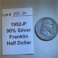 1952-P Half Dollar, 90% Silver