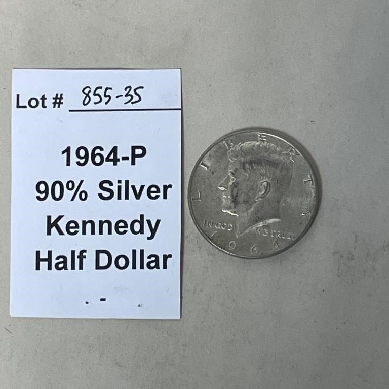 1964-P Half Dollar, 90% Silver