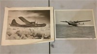 (2) Vintage Boeing Airplane Pictures