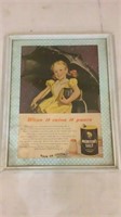 Vintage Morton’s Salt Advertising Poster Framed