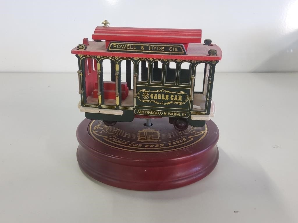 Cable Car Turn Table Music Box