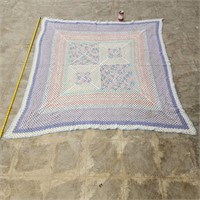 Afghan Crocheted Baby Blanket Comforter