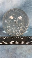Clear Bubble 3" Glass Paperweight