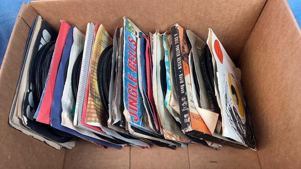 Collection of 45's, Mostly Rock, Many w/Sleeves