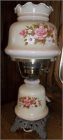 Vtg Colonial Milk Glass Electric Table Lamp