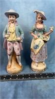 Colonial Man & Woman Occupied Japan Figures, 10"
