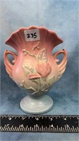 Hull Art Pottery Double Handle Magnolia Vase