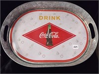 Drink Coca-Cola 16" Galvanized Serving Tray