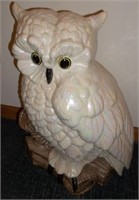 Large Ceramic White Owl