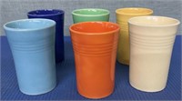 Fiesta Cups ( unmarked) 6 Pcs Assorted Colors