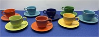 Fiesta ! Coffee Cups and Saucers 8 Pcs