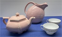 Vintage Hall Victorian Petal Pink Tea Pot ,