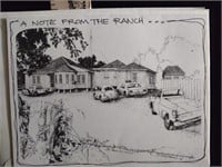 (3) La Grange Texas Chicken Ranch Note Cards