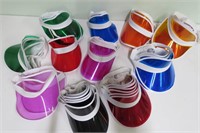 Large Lot Colored Visors 50 - Party Hats