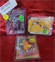 3 LE BRON JAMES TRADING CARDS