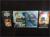 (2) DVD's & (2) VHS, Bambi, Jurassic Park & More